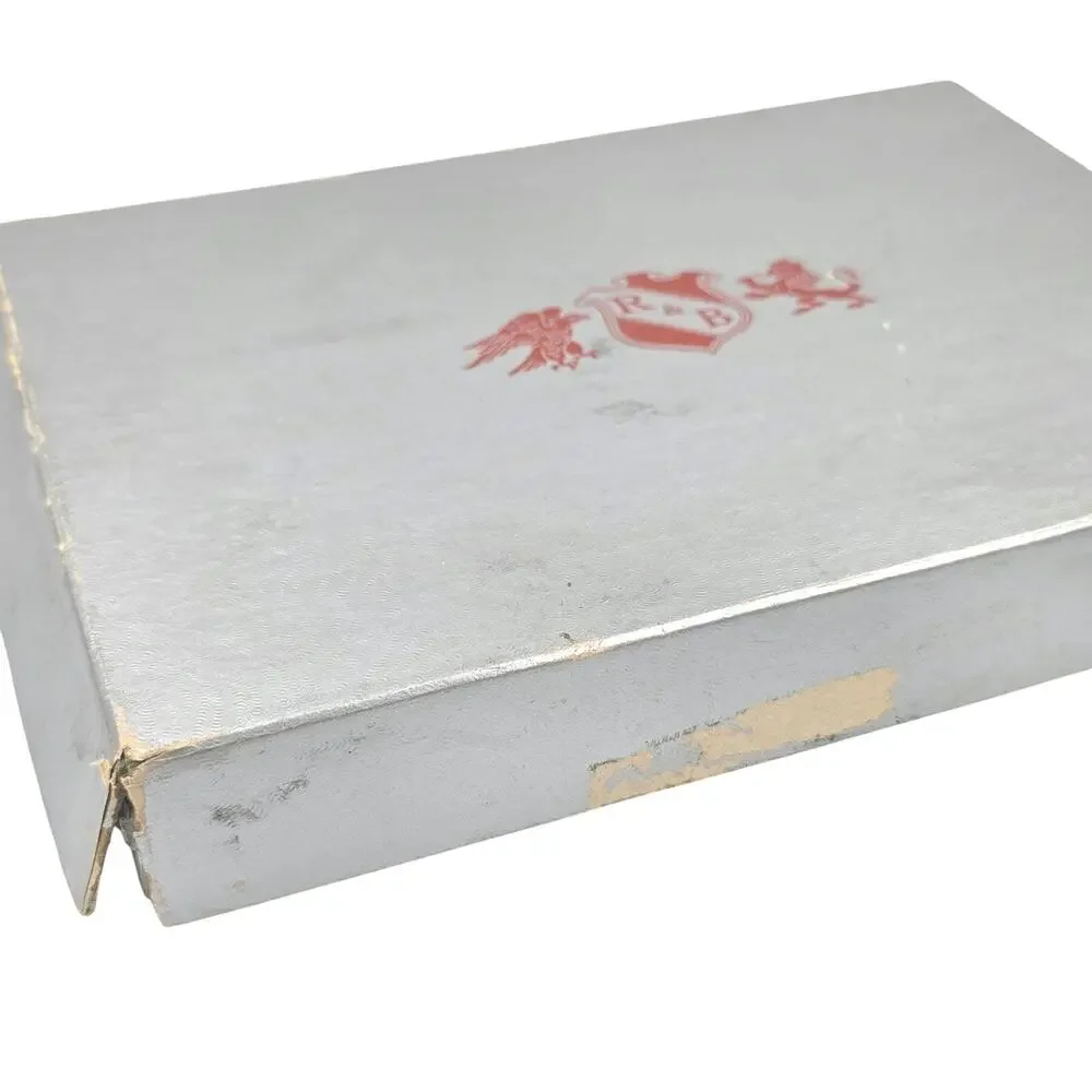 Reed & Barton Hostess Gift Set 5 Uninsils Silverplate Harliquin Floral Patterns